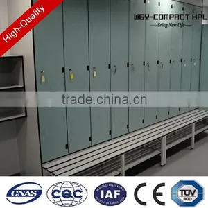 Factory Supply Wooden Color 2 Tiers Antibacterial Solid Phenolic Popular Club Locker thumbnail-3