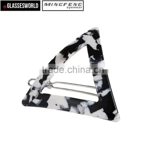 Acetate Triangle Geometric Barrettes Jewelry Girls Hairpin Factory in China AE002 thumbnail-4