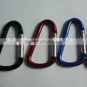 Hot Sale Red Color Aluminum Carabiner Snap Hook D Type Spring Hook In Rigging Manufacturer thumbnail-6