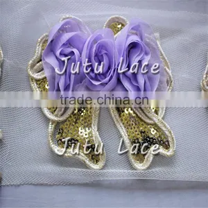IN Stock 5 INCH Shabby Fabric Flowers Hair BOW Accessory thumbnail-1