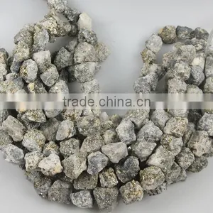 Wholesale White Pyrite Tumbled Stone thumbnail-1