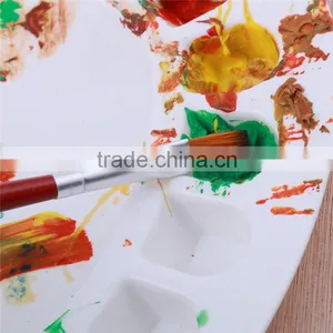 Hot Selling Wholesale China 3Pcs Flat Shap Nylon Hair Wooden Handle Art Paint Brush Manufactures thumbnail-2
