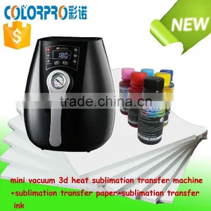Hot Combo Set 3d Mini Vacuum Heat Sublimation Transfer Machine+sublimation Transfer Paper/ Ink With Mugs/phone Cases thumbnail-2