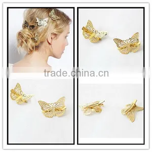 Gold Butterfly Hair Pins Golden Butterfly Bobby Pins Butterfly Hair Clips Hair Pins Bobby PIn thumbnail-1