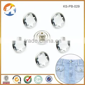 High Grade Fashion Nickel Rhinestone Buttons For Jeans Quality Choice thumbnail-5