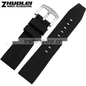 Hotsale 22|24mm Waterproof High Quality Silicone Watch Strap With Stainless Steel Buckle thumbnail-1