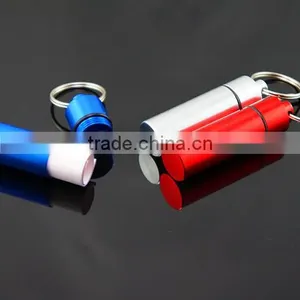 FDA Standard Customized Size Metal Mini Pill Holder Keychain thumbnail-4