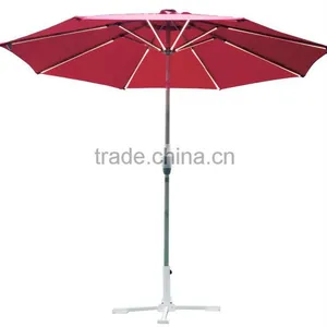 2015 Cheapest 2.7m Aluminum Garden Patio Umbrella With Solar Led Light and USB thumbnail-1