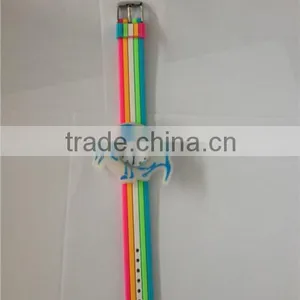 Silicone Rainbow Quartz Water Proof Watches for Kids Adjustable Band thumbnail-6