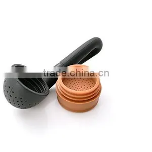 Pipe Tea Infuser - Highest Quality Silicone Loose Leaf or Herbal Tea Infuser Strainer Filter, BK1601 thumbnail-3