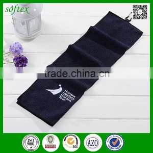 Custom Woven Microfiber Golf Towels Custom With Grommet Hooks thumbnail-1