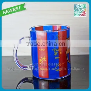 HOT Sale Coffee Glass With Handle Wholesale Print Coffee Glass Mug thumbnail-2