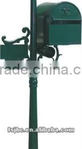Foshan JHC-1020 Post Mounted Aluminum Mailbox/Decorative Letterbox With Solar Light/Outdoor Standing Postbox thumbnail-1