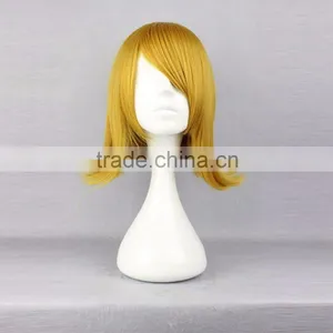 OHCOS Vocaloid Kagamine Rin 14inches Short Blonde Golden Synthetic Hair Cosplay Wig Free Shipping thumbnail-1
