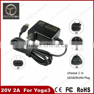 Manufactures New Replacement 40w ac Laptop Adapter 20v 2a 40w Usb Plug Laptop ac Power Adapter Charger for Lenovo Yoga3 thumbnail-1