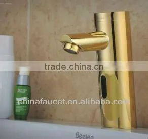 Infrared Automatic Faucet,Golden Finished Sensor Water Tap QH0106G thumbnail-1