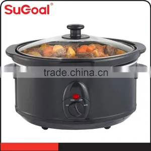 3.5L Black Outer SS Ceramic Slow Cooker for France Market thumbnail-1