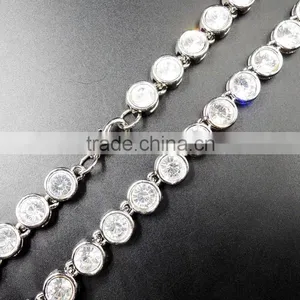 2016 Fashion Hip Hop Clear Heavy Fake Diamond Necklace thumbnail-1