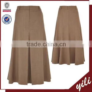 Latest Designs 2015 Day-to-dinner Staple Cognac Petite Flannel Skirt thumbnail-1