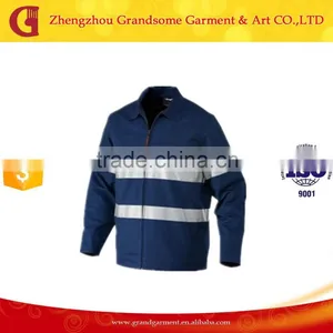 Men's Navy Blue Safety Reflective Jacket thumbnail-1