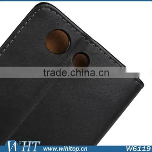Wallet Case for Sony Xperia Z3 Mini, Simple Leather Case for Sony Xperia Z3 Compact thumbnail-4