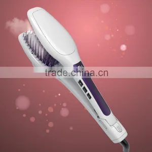 New Arrival Profeesional Electric Hot Air Brush Digital LCD Brush Steam Hair Straightener thumbnail-1