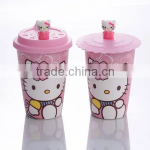 Ceramic Cup With Silicone Lid thumbnail-1