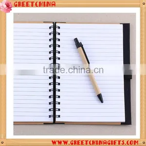 Cheap Spiral Kraft Paper Notebook With Pen thumbnail-5