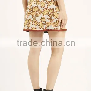 Floral Wrap High-Waisted Skirt thumbnail-3