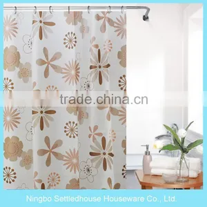 OEM Colorful Printing Curtains, PEVA Flower Design Shower Curtains thumbnail-4