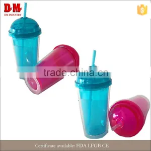 Round Cap 450ml Hall Student Modern Insulated Double Wall Plastic Tumbler thumbnail-1