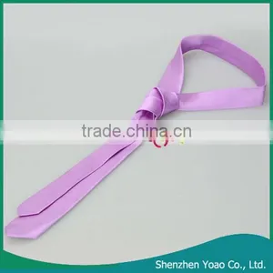 5 * 145cm Silk Neck Ties Light Purple thumbnail-1