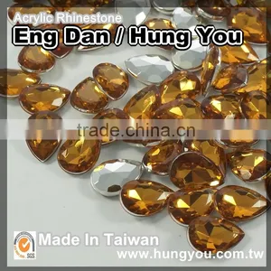 Hot Sales 18x25mm Drop Shaped Point Back Rhinestone For Shoe thumbnail-5