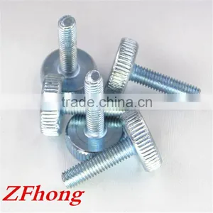 m1 - M10 Carbon Steel With White Zinc Flat Head Knurled Thumb Screw thumbnail-4