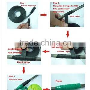 Red Self Amalgamating Insulation Tape SHUSHI 10# 1kV thumbnail-2