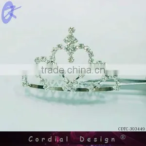 Wholesale Fashion Mini Crystal Tiara Comb For Baby Dresses thumbnail-1