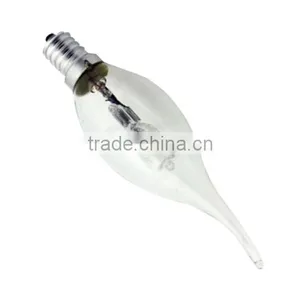 High Power Pass CE ROHS 42w Glass Body C35 Halogen Bulb With Tail E14 thumbnail-3