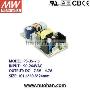 Mean Well PS-35-7.5 35W 7.5v Switching Power Supply 35W 7.5v Power Supply thumbnail-1
