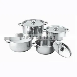 Large Stainless Steel Stock Pots Set thumbnail-1