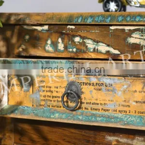 ANTIQUE RECYCLE WOOD FURNITURE WOOD SIDE BOARD thumbnail-3