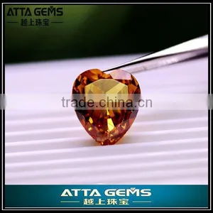 Buy Cubic Zirconia-champagne Heart Cut CZ thumbnail-1