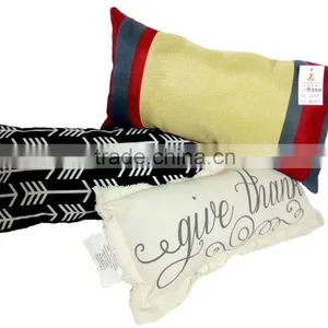Portable Black 14*7'' Cotton Fabric Car Pillow for Neck thumbnail-2