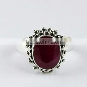 Paradise !! Ruby 925 Sterling Silver Ring, Gemstone Silver Jewellery, Handmade Silver Jewellery thumbnail-2