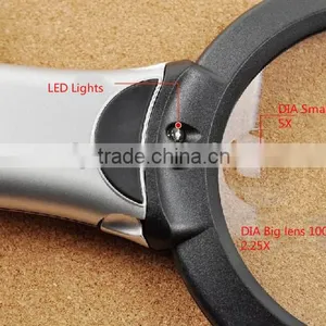 Desktop LED Magnifier /Magnifying Glass With Folding Stand And LED Light thumbnail-5