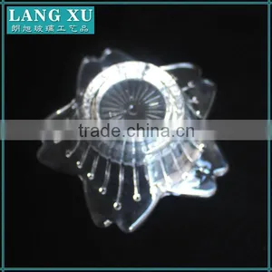 Clear Flower Shape Tealight Glass Candle Holder for Wedding thumbnail-5