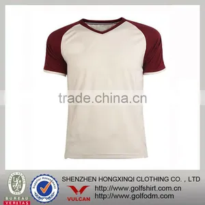 100% Pima Cotton Tight V Neck T Shirts For Men thumbnail-1