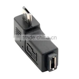 Left Angled Micro USB Adapter, Angle Micro USB Male to Female thumbnail-2