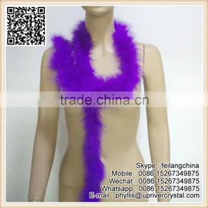 Purple Feather Fluffy Turkey Feather Boa thumbnail-1