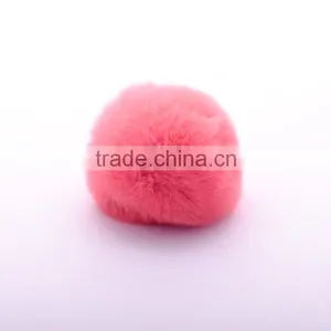>>>Original Cute Rex Rabbit Fur Ball Charm Without Chain Bulk Smooth Unisex Key Ring or Bag Soft Toy Gift Pom Pom Keychain/ thumbnail-5