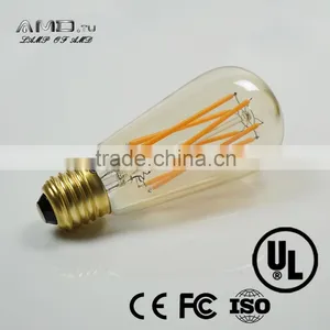 Gold Decorative ST64 LED Vintage Bulb /Vintage Dimmable Led Filament Edison Bulb Light thumbnail-1